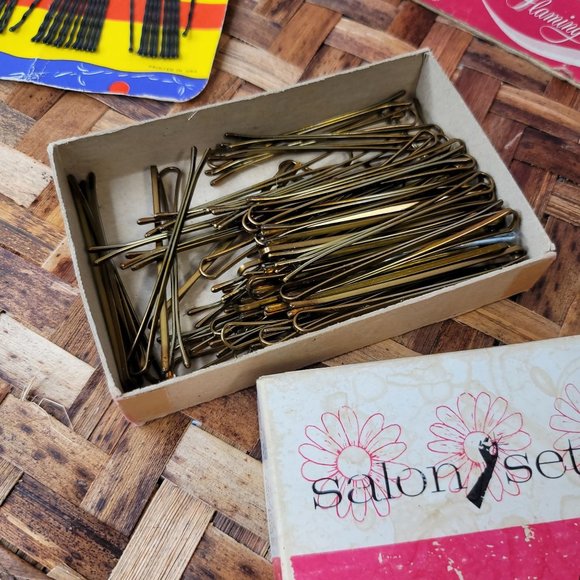 VINTAGE 50's & 60's Lot of 3 Sets of Bobby Pins/Hair Pins in Box - Picture 7 of 7